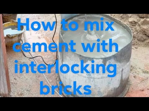 How to mix cement with interlocking bricks