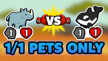 Super Auto Pets but we can only use 1/1 PETS