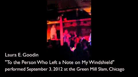 Laura E. Goodin performing at the Green Mill Slam ...