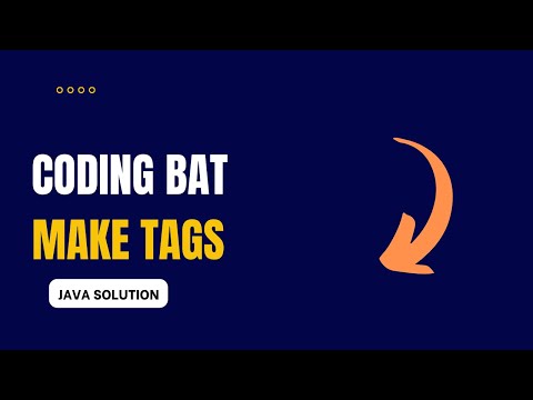Coding Bat - makeTags Solution (Java)