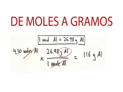 Convertir moles a gramos