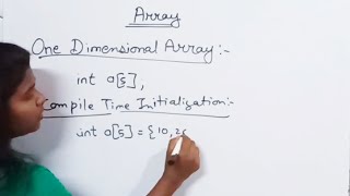 One Dimensional Array with Example in C(Hindi) | One D Array Syntax | One Dimensional Array Program