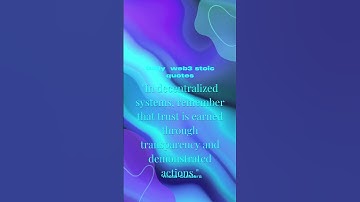 In Decentralized Systems, Trust is Earned Through Transparency and Demonstrated Actions