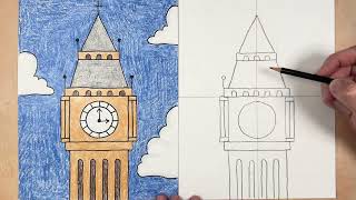 Big Ben Drawing for Kids | Easy Step-by-Step Art Lesson
