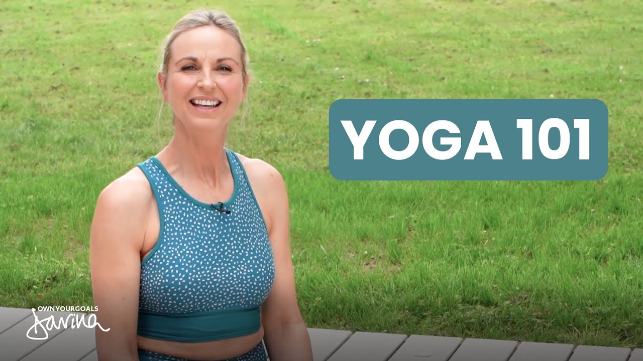 50 Minutes of Beginners Yoga | Own Your Goals - Davina McCall - YouTube
