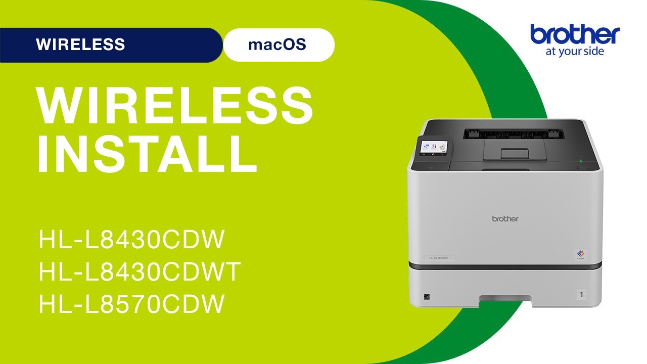 HLL8430CDW wireless setup - Mac - YouTube
