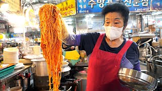 Incredibly hearty noodles that Koreans love ! Korean market noodle videos Top 10 /Korean street food