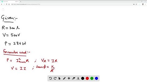 A resistor with R = 300Ωand an inductor are connected in series across an ac source th…