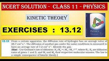 NCERT SOLUTION | CLASS 11 PHYSICS | EXERCISES  13.12  | KINETIC THEORY  | IN  TAMIL