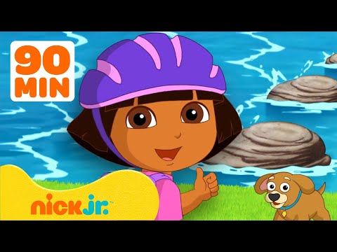 Dora the Explorer | Dora Cruza uma Ponte Arco-Íris 🌈 e Mais Momentos Mágicos! | 90 Min | Nick Jr.