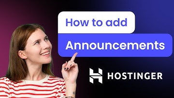 How to add Announcements to Hostinger