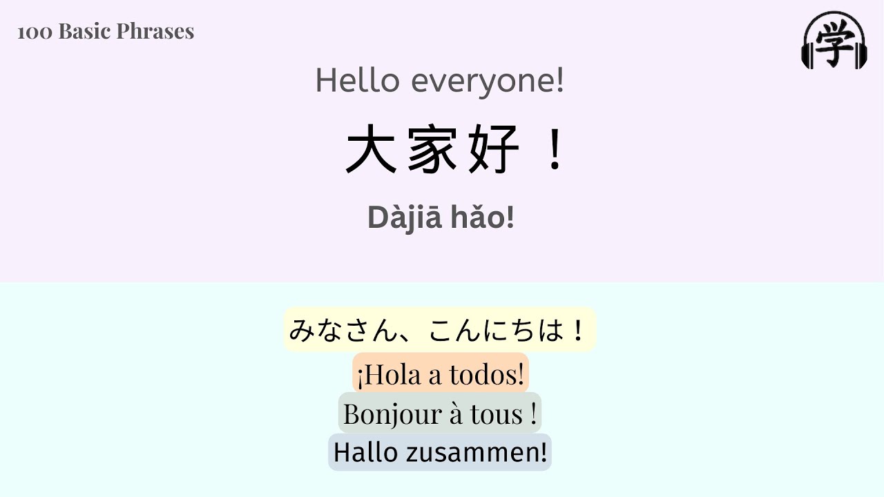 100 Basic Chinese Phrases You Need to Know | Chinese Lessons for ...