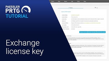 PRTG Tutorial - Exchange license key