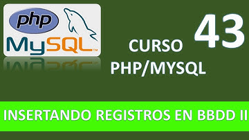 PHP MySQL Course. Inserting Records into a MySQL Database II. Video 43