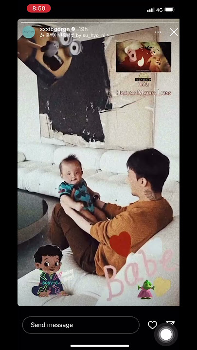 G-Dragon with his nephew ...