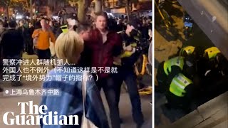 China: Video shows BBC journalist's arrest during Covid protest