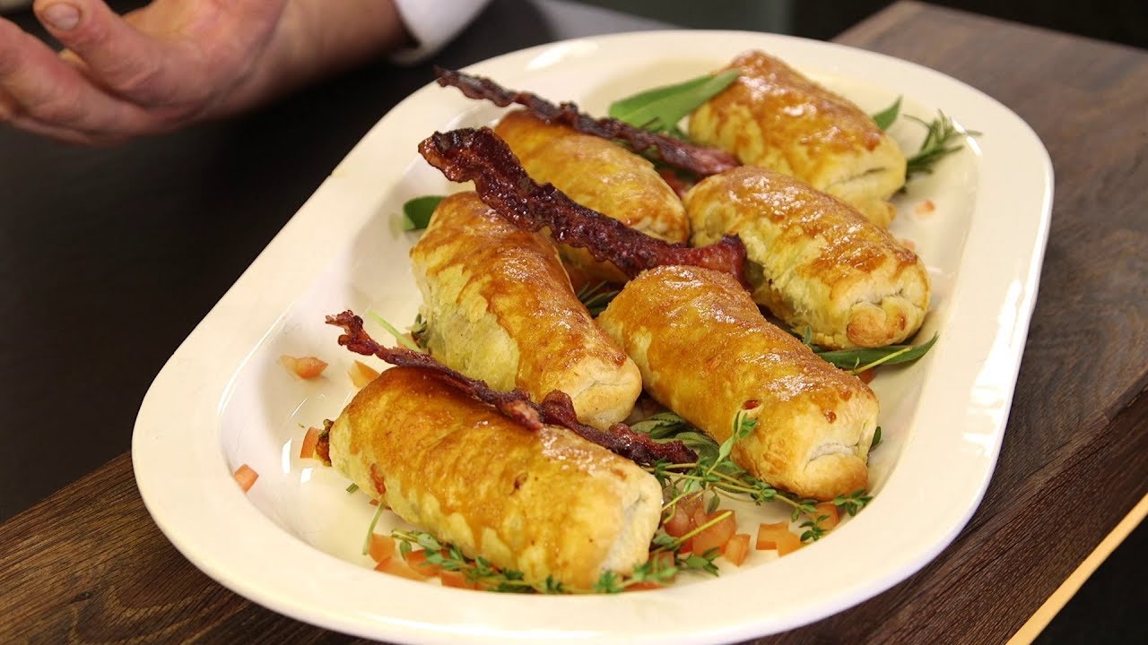 Das schnelle Gericht: Blätterteigpäckchen mit Bacon und Peperoni - YouTube