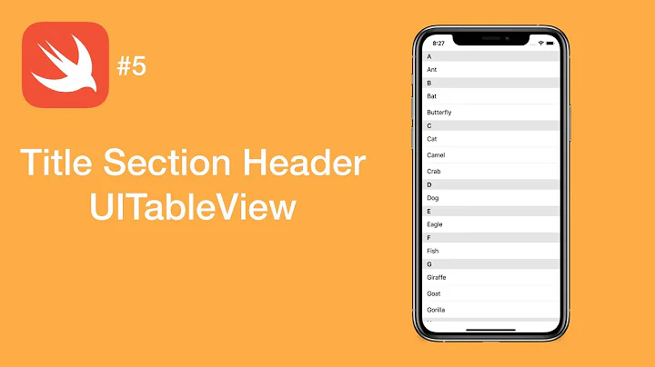 Title Section Header UITableView - Swift #5 - iOS Programming