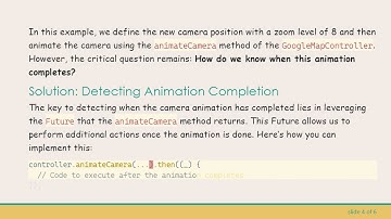How to Detect Animation Completion in Google Map with Flutter