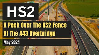 HS2 A43 Overbridge Piling Works - May 2024 - FlyDJI