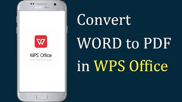 How to convert WPS Office Word to PDF