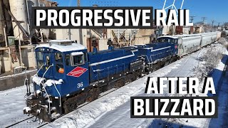 Switchers In The Snow!  Progressive Rail After A Blizzard