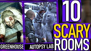 Resident Evil - 10 SCARIEST / Horrifying ROOMS & Locations!