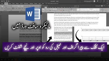 How to Move Paragraphs and Table Rows Up or Down Using Shortcut Keys in MS Word
