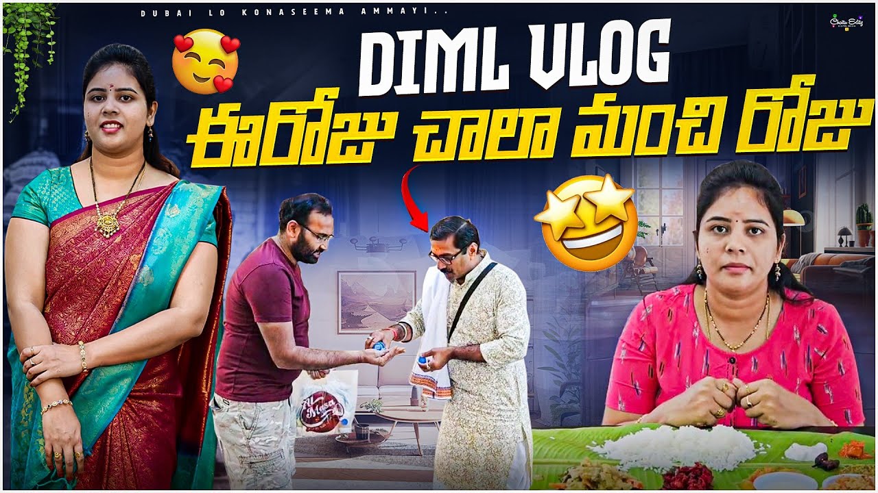 Diml Vlog DIML vlog 😍ఈరోజు చాలా మంచి రోజు కానీ మా ఆయనతో గొడవ #teluguvlogs # ...