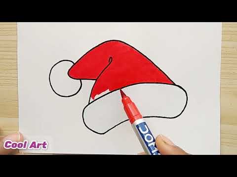 Christmas cap drawing easy step by step | how to draw Christmas cap -  YouTube