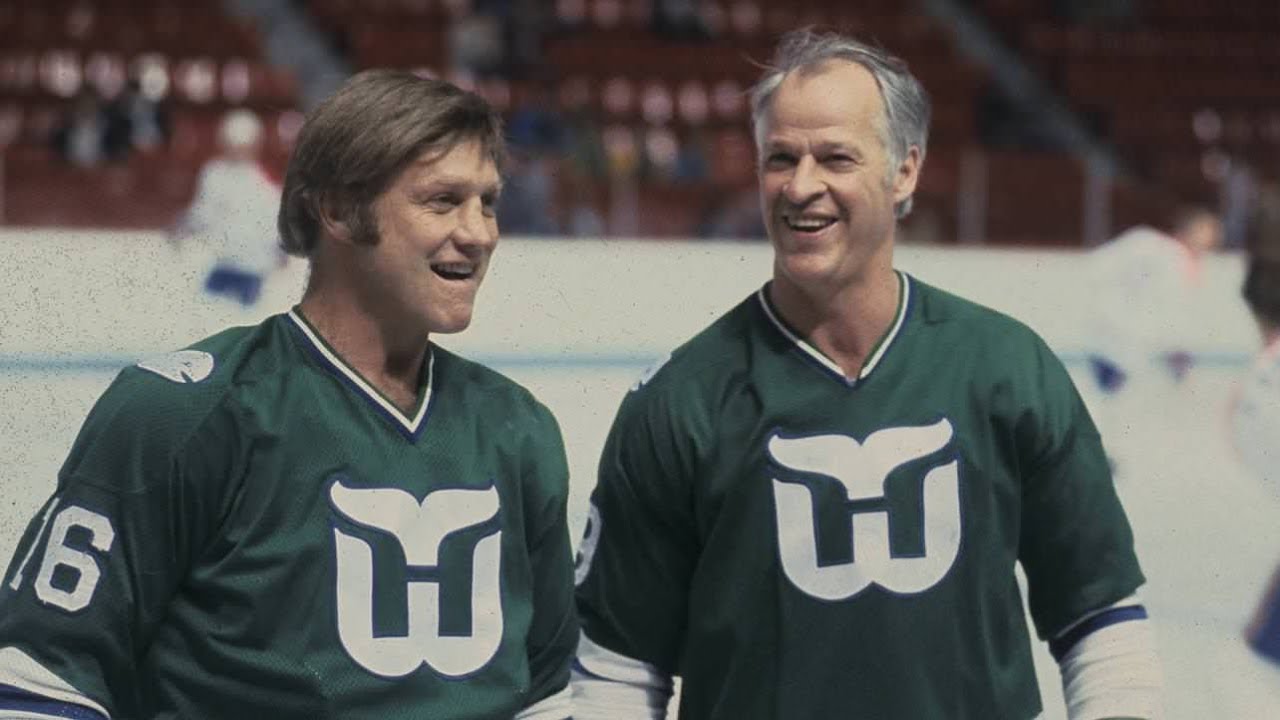 Carolina Hurricanes wearing Hartford Whalers jerseys is a crass