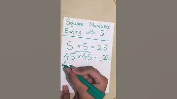 Multiply numbers by itself ending with 5 with an easier technique!