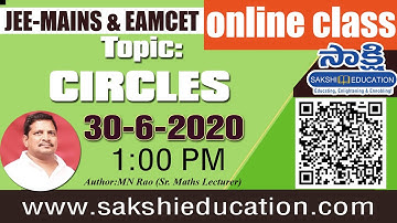 CIRCLES   FOR  JEE MAINS &  EAMCET