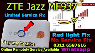 ZTE jazz MF937 Device no service fix limited service Fix red light fix