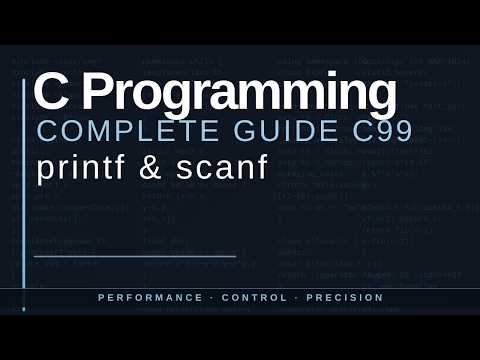 C Programming Part 4 printf and scanf