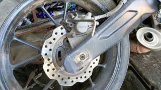 แก้ปัญหาเบรคหลังติด CB 150 r cbr 150 r