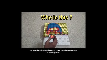 100 cubes art. #guess#comedian #madurai#legend#actor#singer#rubikscube #twistandsolve