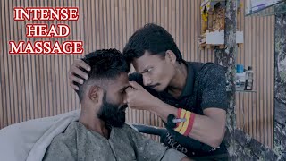 INTENSE HEAD MASSAGE WITH LOUD NECK CRACKING BY THE LEGEND MASTER CRACKER FOR OTHER BARBER |ASMR