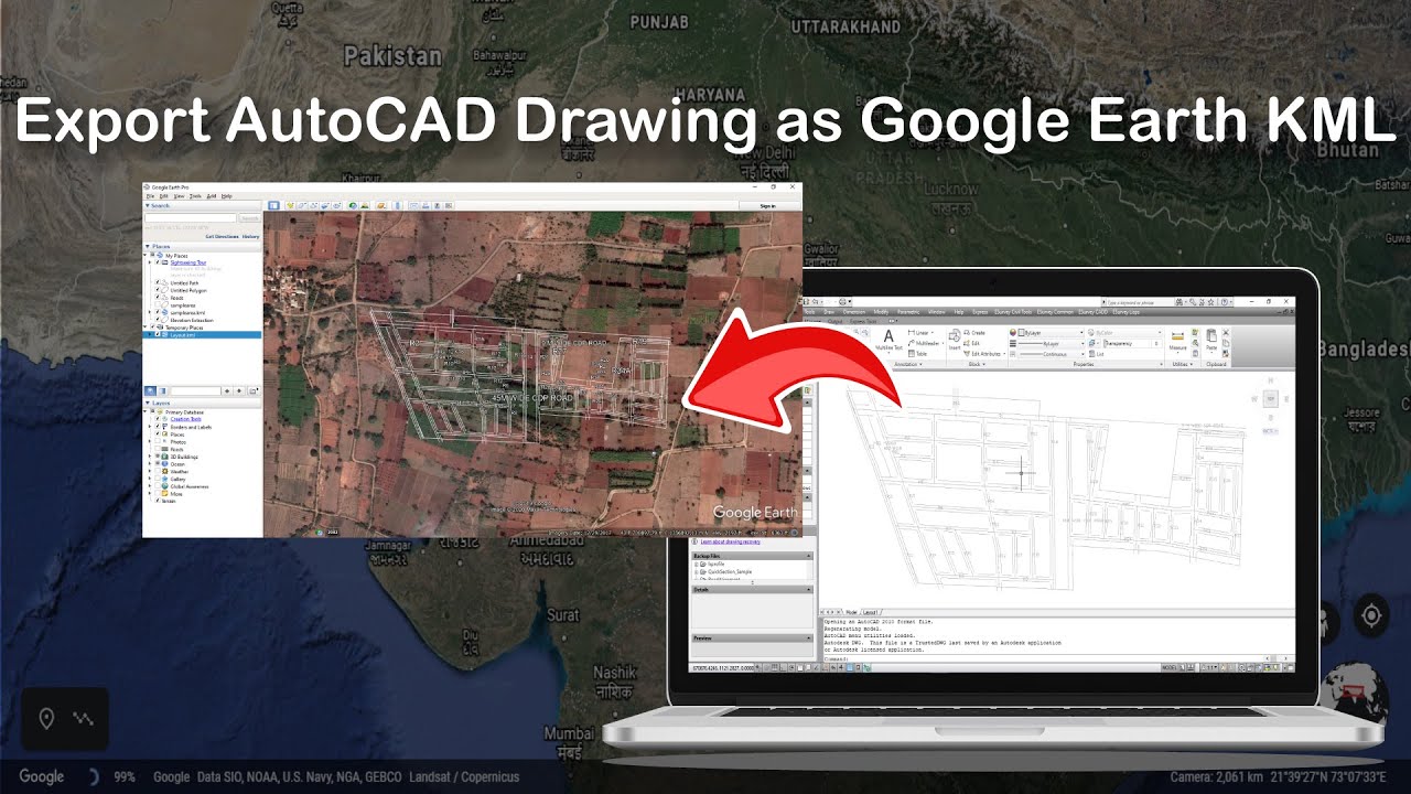 Export Autocad Drawing As Google Earth Kml Youtube - export autocad drawing as google earth kml