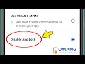 Disable App Lock kya hota hai | UMANG Disable App Lock