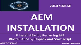 AEM Beginner #5 | How to install AEM