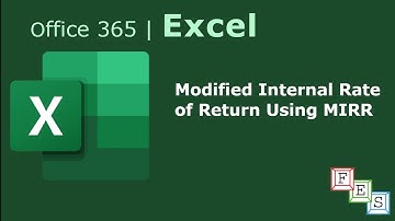 How to calculate Modified Internal Rate of Return using MIRR function in Excel - Office 365
