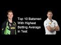 Highest Batting Average in Test Cricket  Minimum 2000 ...