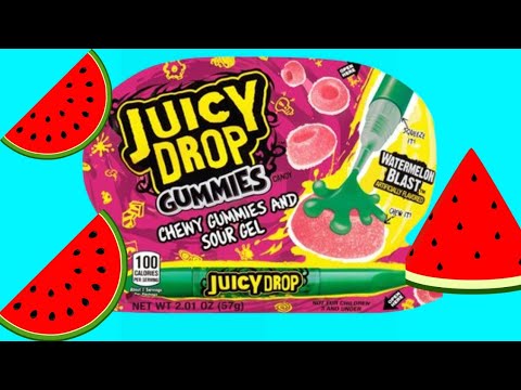 ASMR Satisfying video of Watermelon Blast Flavor Juicy Drop Gummies ...