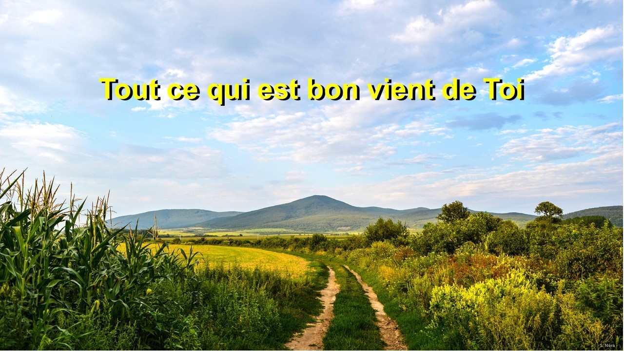 Tout ce qui est bon vient de Toi