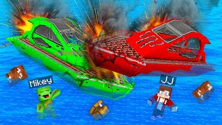 Mikey and JJ Survive The YACHT CRASH in Minecraft (Maizen)
