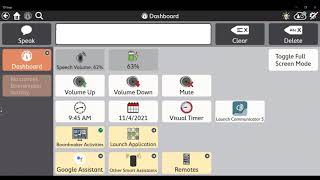 How to create toggle to full screen and shutdown device buttons in TD Snap