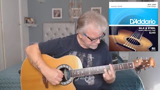 D'Addario EJ40 Silk And Steel Acoustic Guitar Strings Review - Ovation Celebrity CC57 Shallow Back