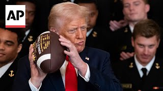 Trump presents Commander-in-Chief's Trophy to Navy football