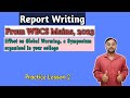 #Report writing | From #wbcs main, 2023 | On #globalwarming | #miscellaneous #psc #clerkship etc.